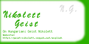 nikolett geist business card